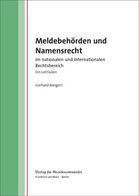Bild: Meldebehörden und Namensrecht - Verlag für Standesamtswesen
