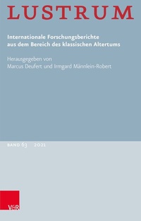 Enlarge image Cover: Lustrum Band 63 - 2021 - Vandenhoeck & Ruprecht