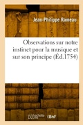 Cover: Observations sur notre instinct pour la musique et sur son principe - Hachette Livre Bnf