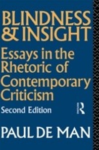 Enlarge image Cover: Blindness and Insight - Routledge