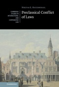 Cover: Preclassical Conflict of Laws - Cambridge University Press