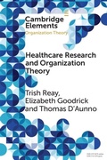 Cover: Health Care Research and Organization Theory - Cambridge University Press