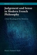 Cover: Judgement and Sense in Modern French Philosophy - Cambridge University Press