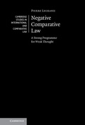 Cover: Negative Comparative Law - Cambridge University Press