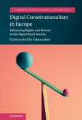 Cover: Digital Constitutionalism in Europe - Cambridge University Press
