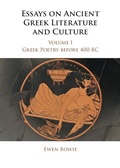 Cover: Essays on Ancient Greek Literature and Culture - Cambridge University Press