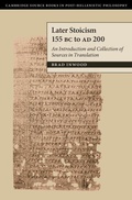 Cover: Later Stoicism 155 BC to AD 200 - Cambridge University Press