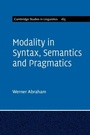 Cover: Modality in Syntax, Semantics and Pragmatics - Cambridge University Press