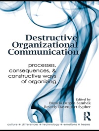 Enlarge image Cover: Destructive Organizational Communication - Routledge