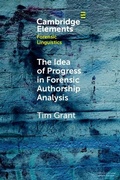 Cover: Idea of Progress in Forensic Authorship Analysis - Cambridge University Press