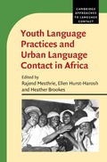 Cover: Youth Language Practices and Urban Language Contact in Africa - Cambridge University Press