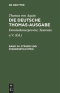 Cover: St&auml;nde und Standespflichten - De Gruyter