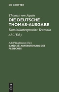 Cover: Auferstehung des Fleisches - De Gruyter