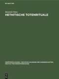 Cover: Hethitische Totenrituale - De Gruyter