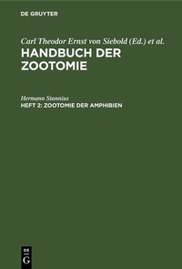 Abbildung von: Zootomie der Amphibien - De Gruyter