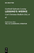 Cover: Classische Literatur - De Gruyter