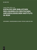 Cover: Erg&auml;nzungen zu Band 1 f&uuml;r die Jahre 1911-1925 - De Gruyter