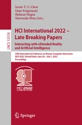 Cover: HCI International 2022 - Late Breaking Papers: Interacting with eXtended Reality and Artificial Intelligence - Springer