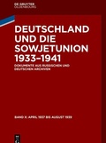 Cover: April 1937 bis August 1939 - De Gruyter Oldenbourg
