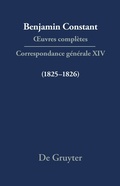 Cover: Correspondance g&eacute;n&eacute;rale 1825-1826 - De Gruyter