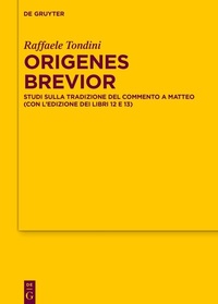 Abbildung von: Origenes brevior - De Gruyter