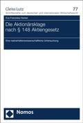 Abbildung von: Die Aktionärsklage nach § 148 Aktiengesetz - Nomos