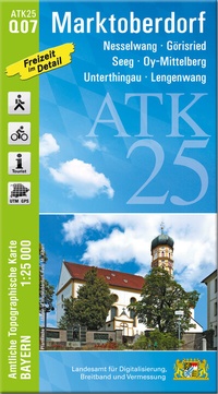 Abbildung von: ATK25-Q07 Marktoberdorf (Amtliche Topographische Karte 1:25000) - Landesamt für Digitalisierung, Breitband und Vermessung, Bayern