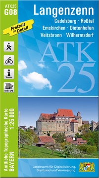 Abbildung von: ATK25-G08 Langenzenn (Amtliche Topographische Karte 1:25000) - Landesamt für Digitalisierung, Breitband und Vermessung, Bayern