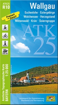 Abbildung von: ATK25-R10 Wallgau (Amtliche Topographische Karte 1:25000) - Landesamt für Digitalisierung, Breitband und Vermessung, Bayern