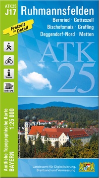 Abbildung von: ATK25-J17 Ruhmannsfelden (Amtliche Topographische Karte 1:25000) - Landesamt für Digitalisierung, Breitband und Vermessung, Bayern