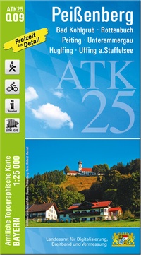 Abbildung von: ATK25-Q09 Peißenberg (Amtliche Topographische Karte 1:25000) - Landesamt für Digitalisierung, Breitband und Vermessung, Bayern