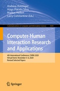 Cover: Computer-Human Interaction Research and Applications - Springer