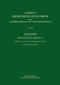 Cover: [Galeni] Definitiones medicae / [Galen] Medizinische Definitionen - De Gruyter Akademie Forschung