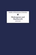 Cover: Shakespeare and Machiavelli - De Gruyter