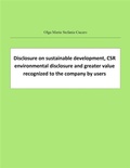 Cover: Disclosure on sustainable development, CSR environmental disclosure and greater value recognized to the company by users - ResearchFreelance