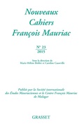 Cover: Nouveaux cahiers Fran&ccedil;ois Mauriac n&deg;23 - Grasset
