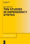 Cover: Ten Studies in Dependency Syntax - De Gruyter Mouton