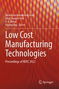 Enlarge image Cover: Low Cost Manufacturing Technologies - Springer