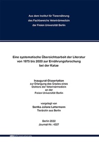 Abbildung von: Eine systematische Übersichtsarbeit der Literatur von 1975 bis 2020 zur Ernährungsforschung bei der Katze - Mensch & Buch