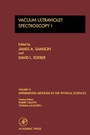 Cover: Vacuum Ultraviolet Spectroscopy I - Academic Press