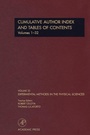 Cover: Cumulative Author Index and Tables of Contents Volumes1-32 - Academic Press