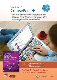 Abbildung von: Lippincott CoursePoint+ Enhanced for Frandsen: Abrams' Clinical Drug Therapy - WOLTERS KLUWER HEALTH
