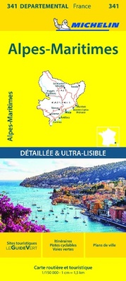 Abbildung von: Alpes-Maritimes - Michelin Local Map 341 - Michelin Editions des Voyages