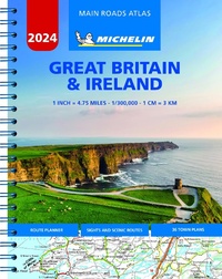 Abbildung von: Great Britain & Ireland 2024 - Mains Roads Atlas (A4-Spiral) - Michelin Editions des Voyages