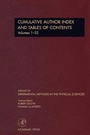 Cover: Cumulative Author Index and Tables of Contents Volumes1-32: Volume 33 - Academic Press
