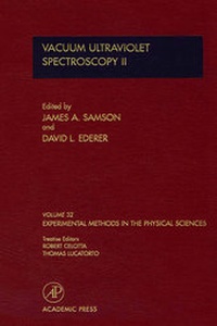 Enlarge image Cover: Vacuum Ultraviolet Spectroscopy II: Volume 32 - Academic Press