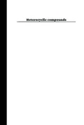 Cover: Heterocyclic compounds - infotech publishers