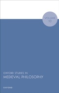 Bild: Oxford Studies in Medieval Philosophy Volume 10 - OUP eBook