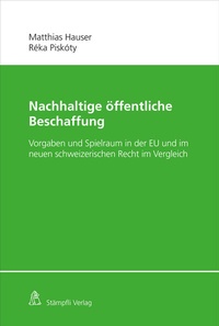 Abbildung von: Nachhaltige öffentliche Beschaffung - Stämpfli Verlag