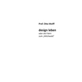 Cover: design leben - BoD - Books on Demand